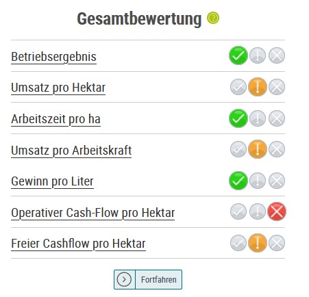 Anwendung: Gesamtbewertung mit Ampelsystem